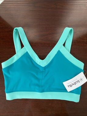 Isabella Active Wear Teal & Mint Colorblock Sports Bra